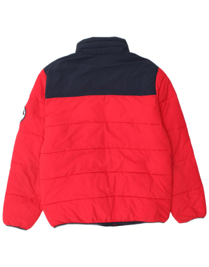 ELLESSE Ανδρικό μπουφάν UK 40 Large Red Colorblock Πολυαμίδιο