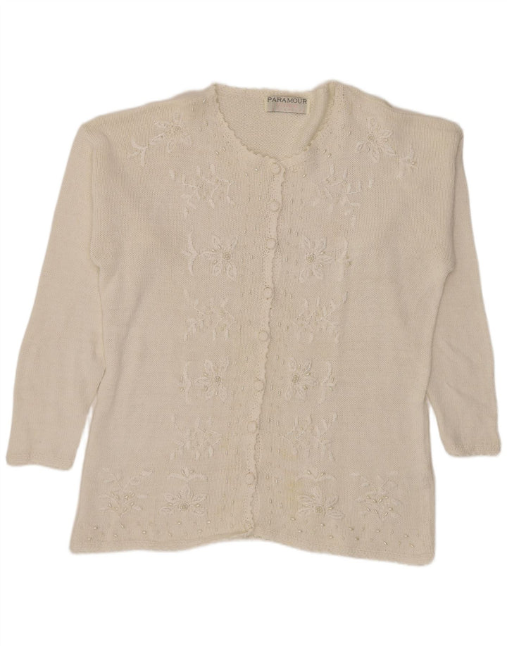 Γυναικεία ζακέτα Paramour One Size White Floral Ramie