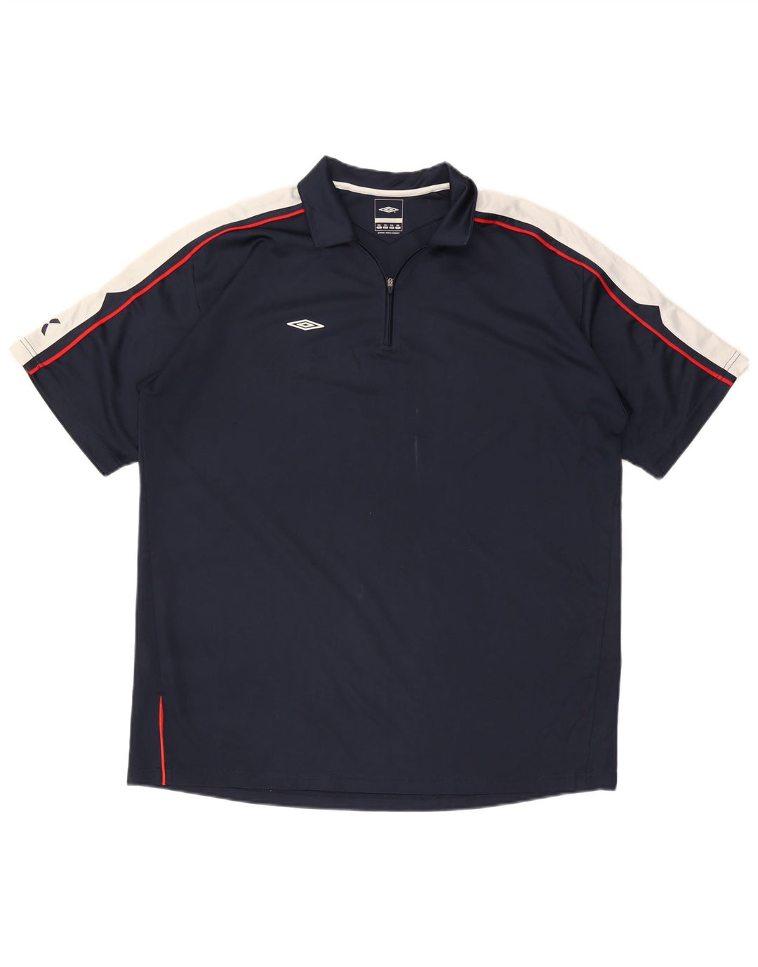 Ανδρικό πουκάμισο Polo με λαιμόκοψη Umbro 2XL Navy Blue Colourblock Polyester