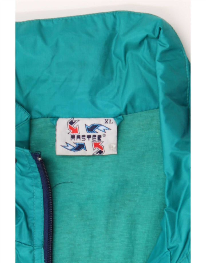 Master Ανδρική φόρμα με κουκούλα Top Jacket XL Blue Colorblock Nylon