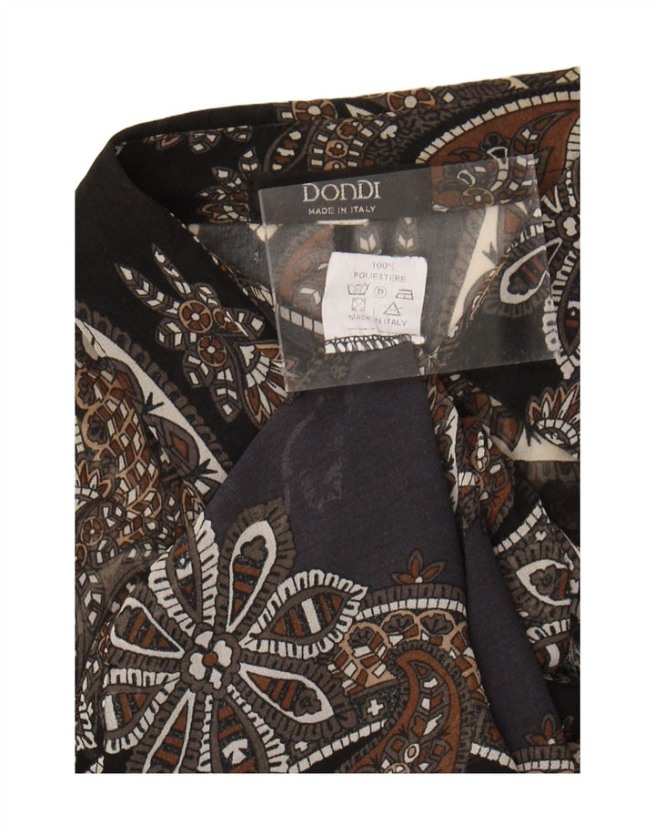 Vintage Γυναικεία See Through Μπλούζα UK 18 XL καφέ Paisley Polyester