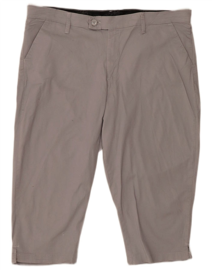 LEE Womens Riders Ψηλόμεσο Σορτς Βερμούδα US 16 2XL W38 Γκρι βαμβακερό