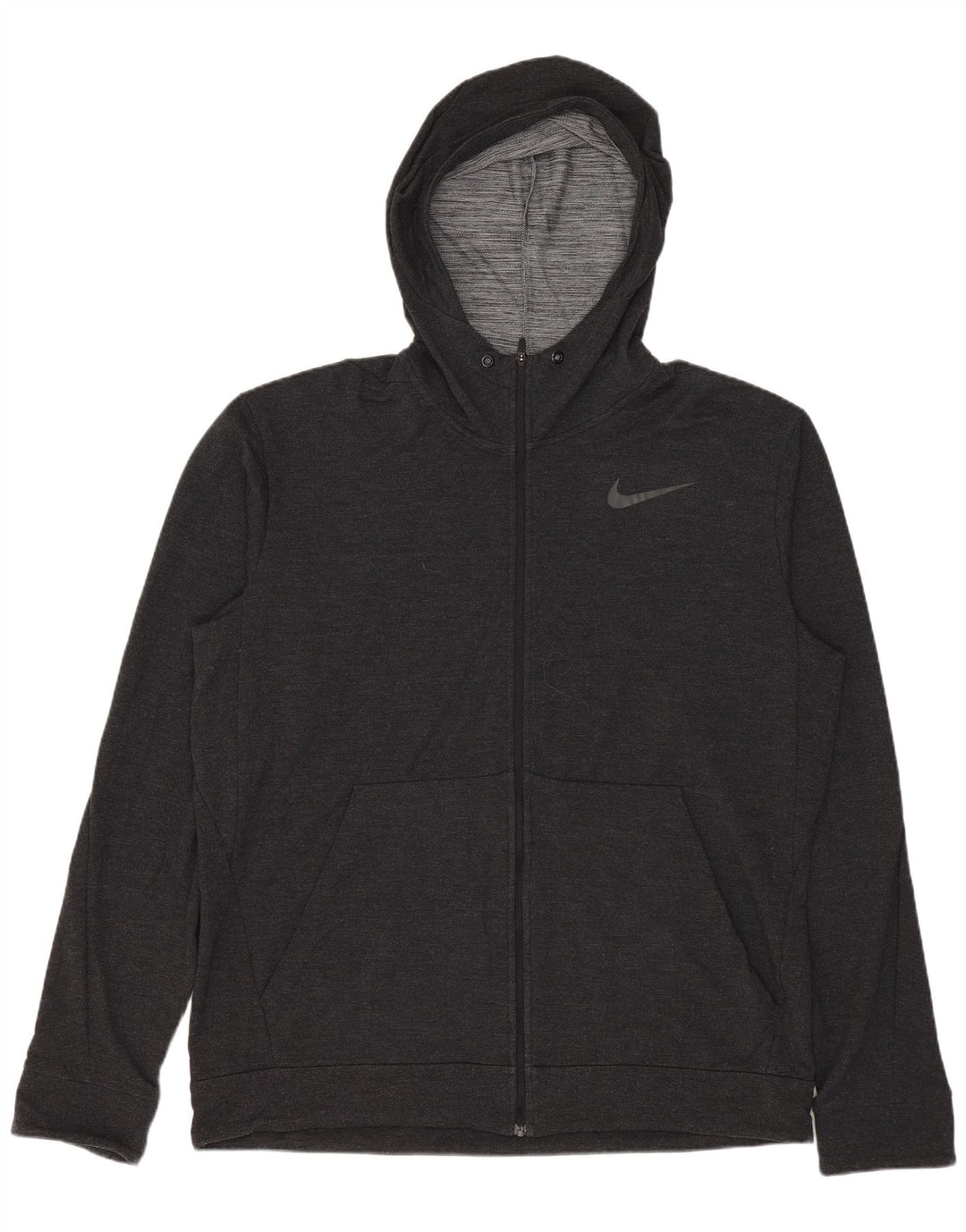 Ανδρικό πουλόβερ με κουκούλα με φερμουάρ Nike Dri Fit Large Grey Rayon