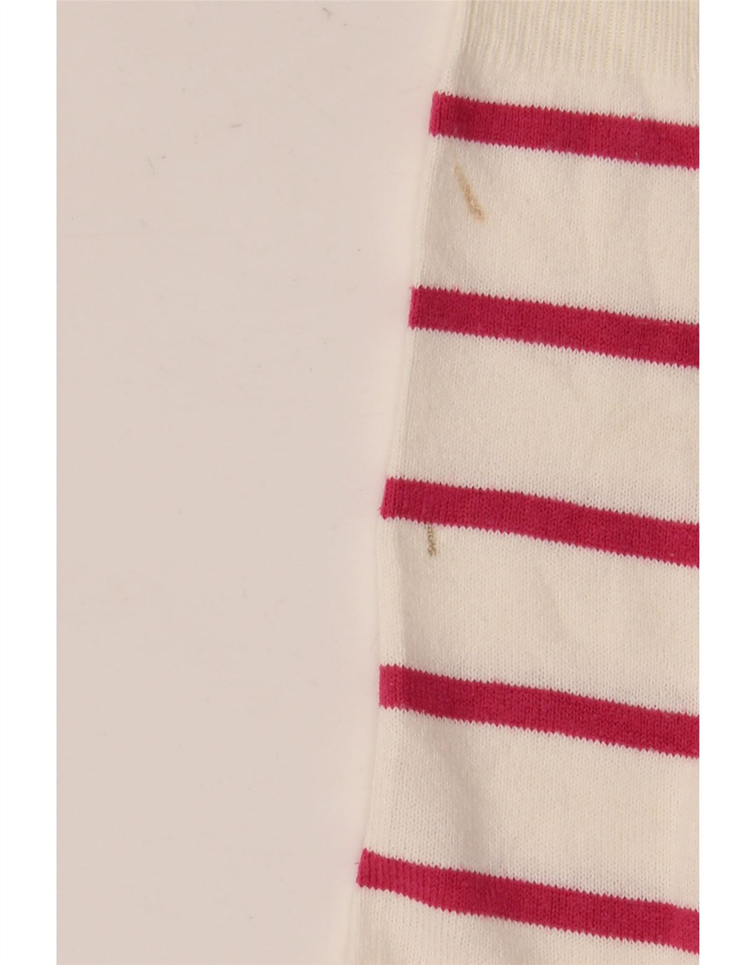 Marks & Spencer Γυναικείο πουλόβερ με λαιμόκοψη UK 10 Small White ριγέ