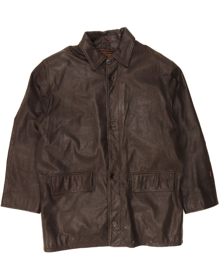 OAKWOOD Mens Leather Jacket UK 44 2XL Black Leather Vintage Oakwood and Second-Hand Oakwood from Messina Hembry 