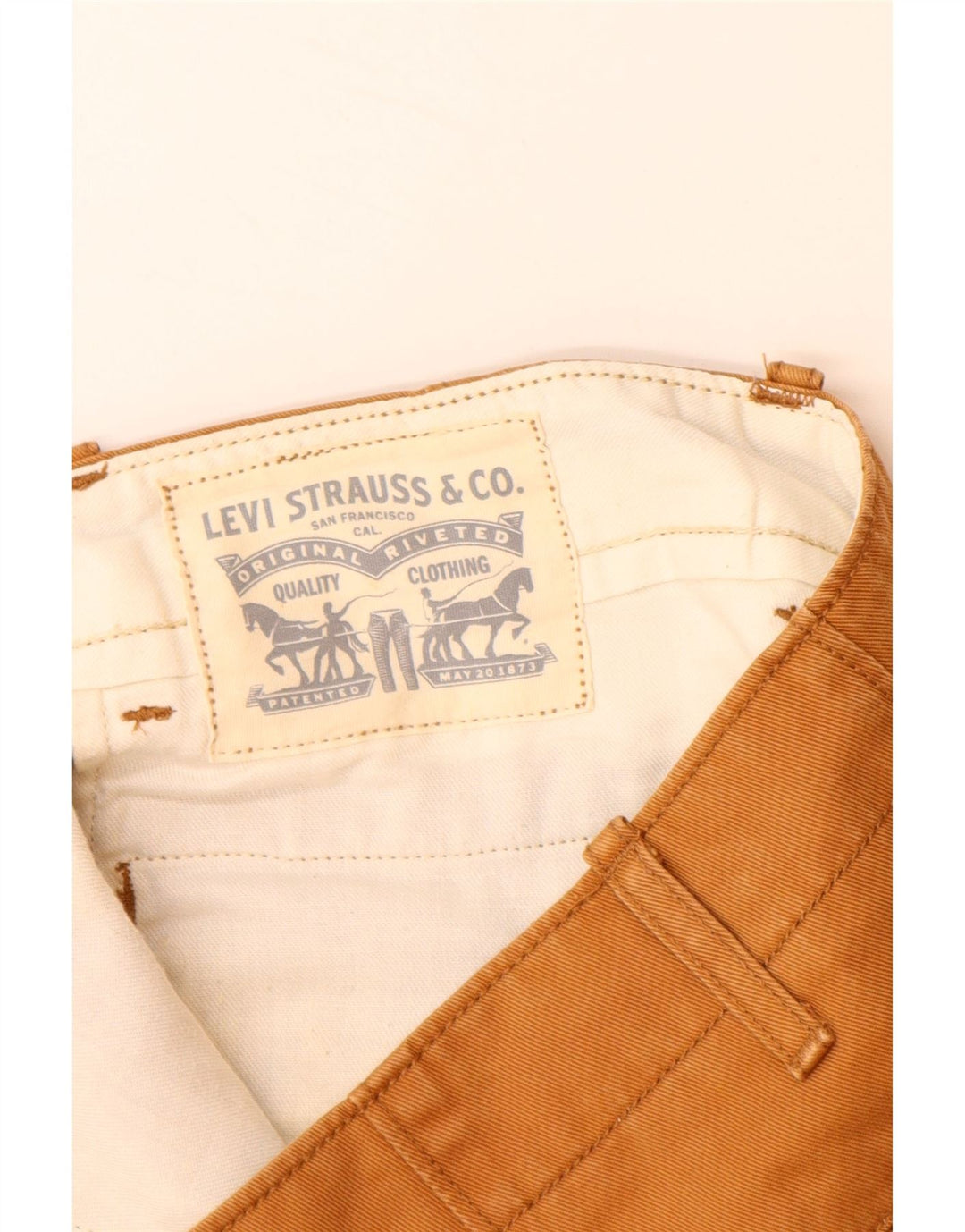 Ανδρικό σορτς Chino LEVI'S W34 μεγάλο καφέ βαμβακερό