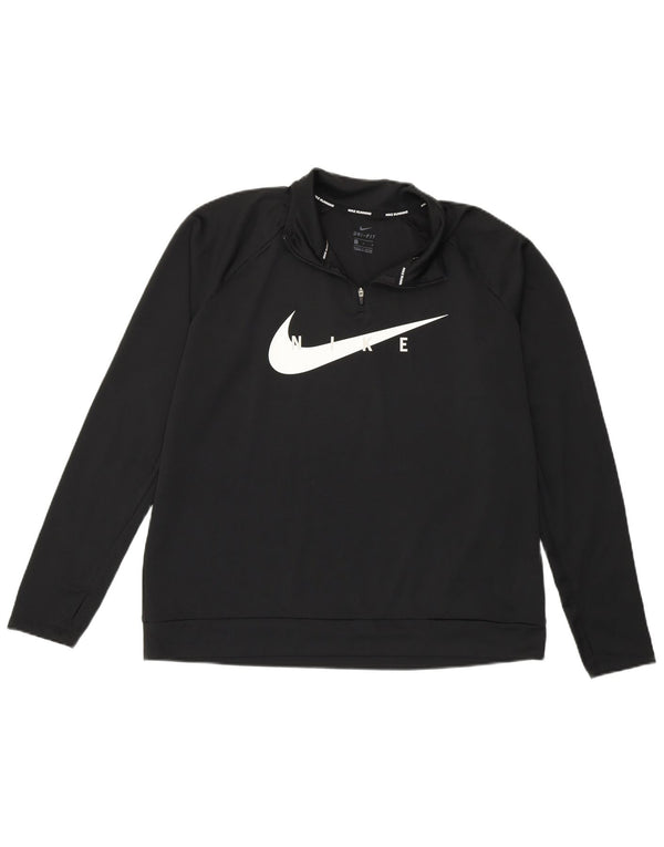 Γυναικεία φόρμα φόρμας Nike Dri Fit Graphic Pullover Top UK 16 Large Black