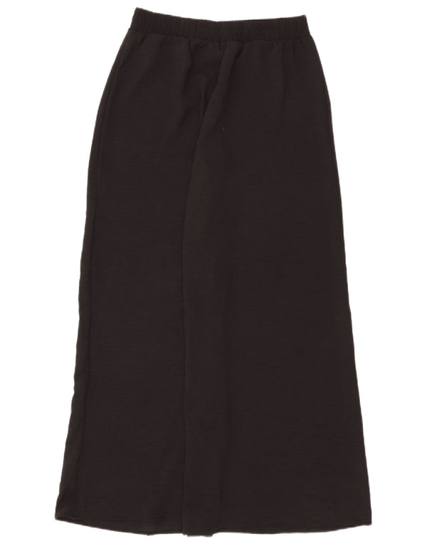 ZARA Γυναικείο φαρδύ παντελόνι casual μεγάλο W30 L29 μαύρο πολυεστέρα