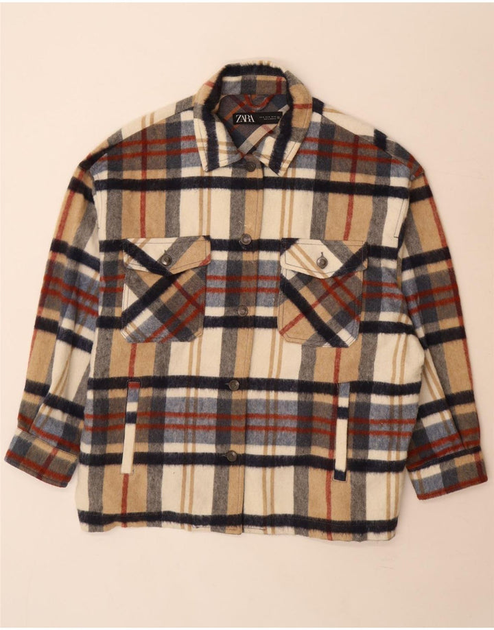 Zara γυναικείο πουκάμισο φανέλα ξυλοκόπου UK 18 XL πολύχρωμο