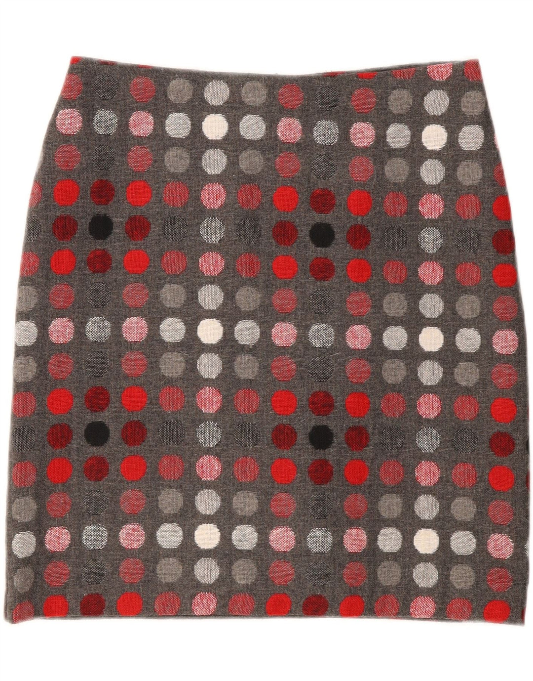 Marks & Spencer Γυναικεία ίσια φούστα UK 12 Medium W30 Grey Polka Dot