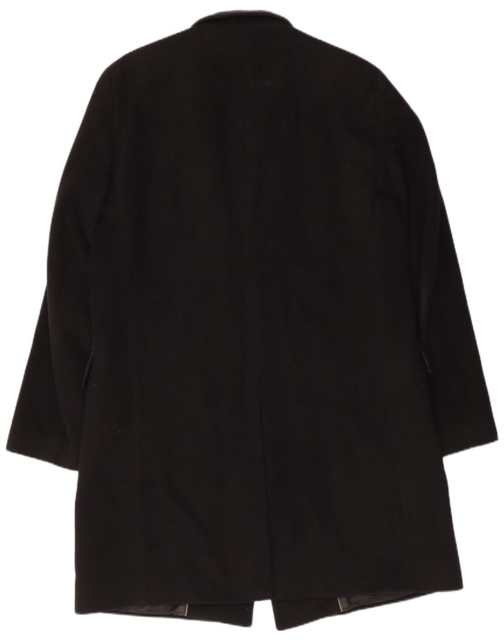 Ανδρικό πανωφόρι Hugo Boss IT 54 2XL Μαύρο παρθένο μαλλί