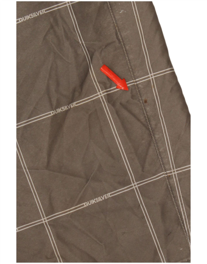 Ανδρικό σορτς Chino Quiksilver W34 Large Grey Check Polyester