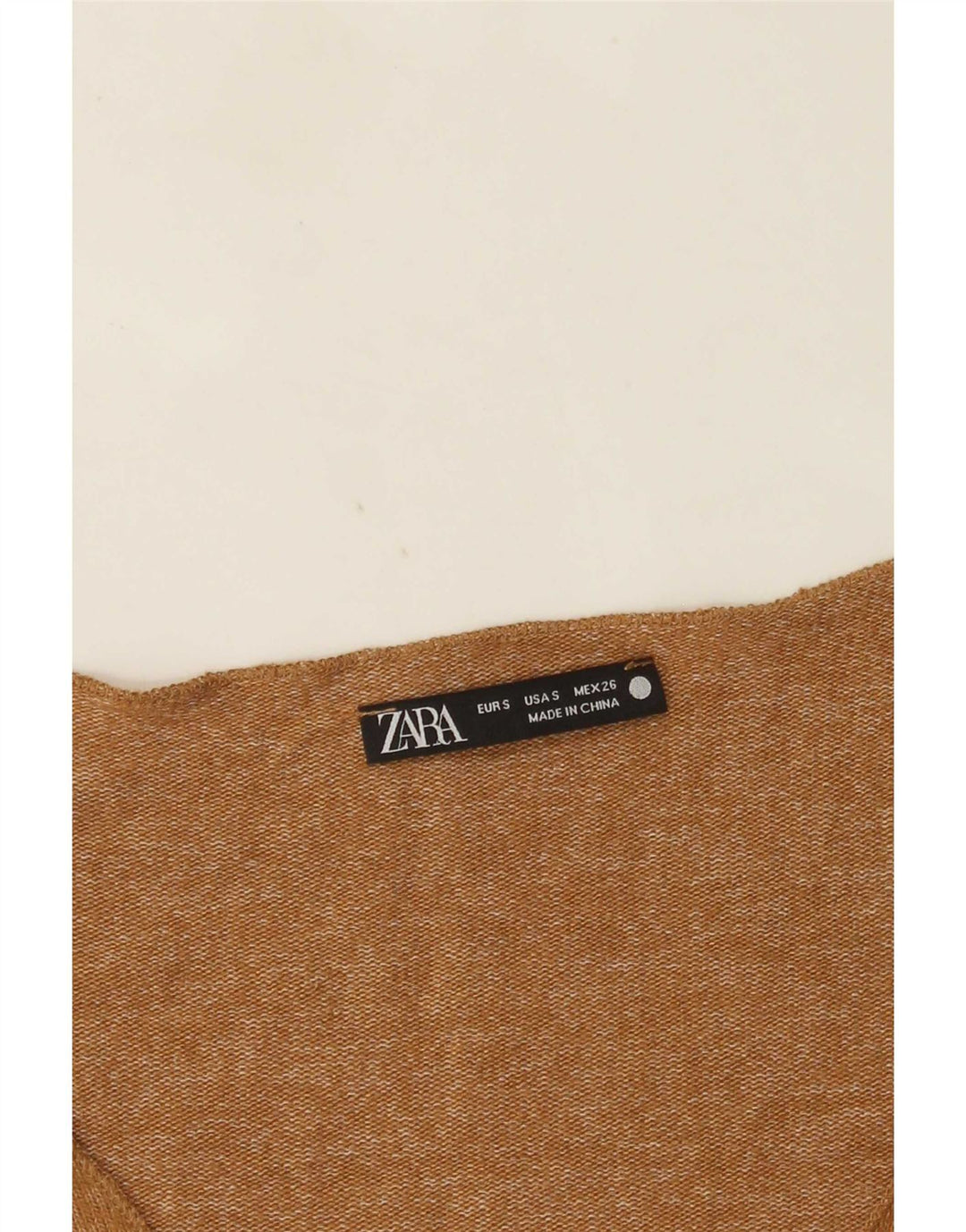 Zara γυναικείο τοπ μακρυμάνικο UK 10 Small Beige Flecked