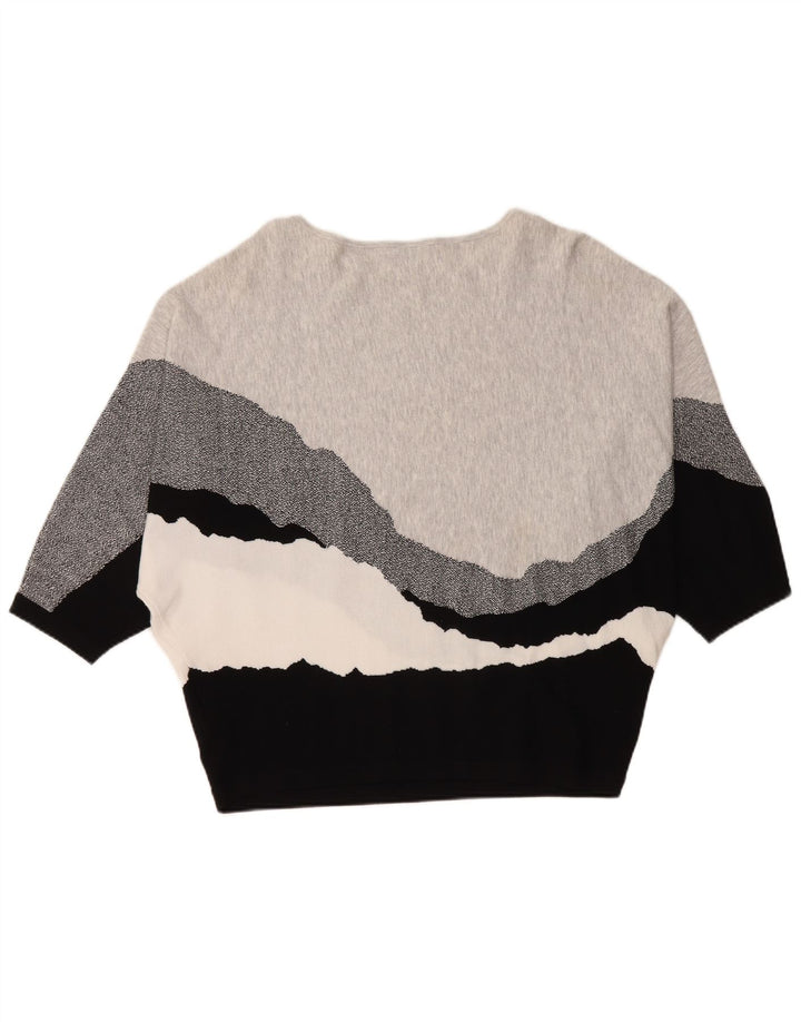 ΦΑΣΗ ΟΓΔΟ Γυναικείο πουλόβερ με λαιμόκαυμα μεγάλου μεγέθους UK 14 Medium Grey