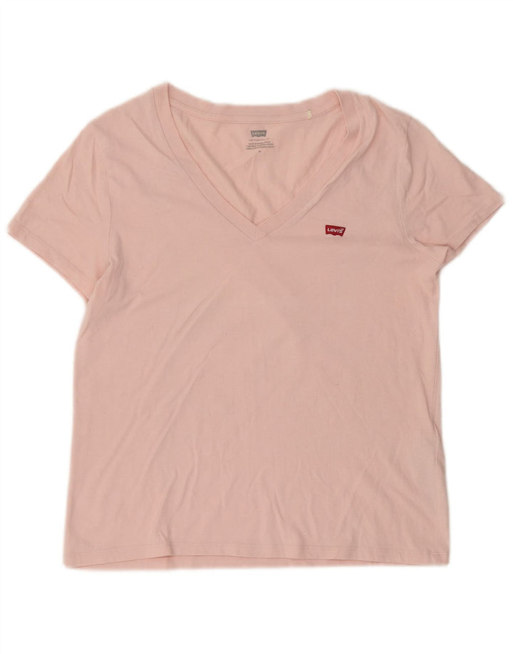 Γυναικείο T-Shirt Levi's Top UK 14 Medium Pink Βαμβακερό