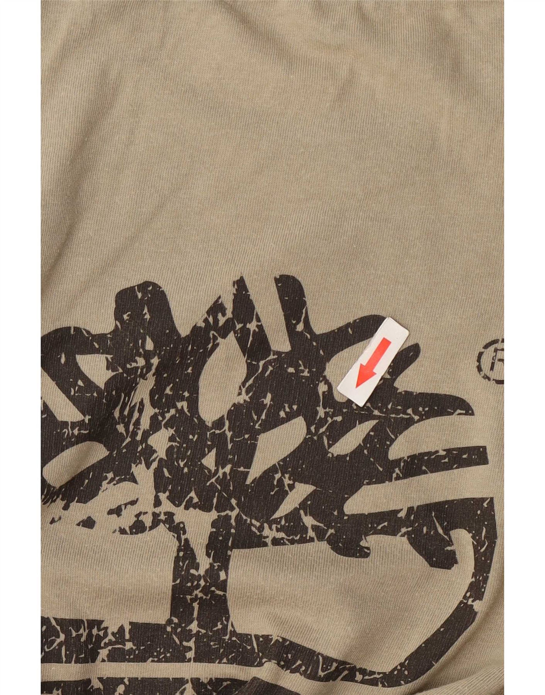 Ανδρικό γραφικό T-Shirt Timberland Top Μικρό Χακί Βαμβακερό