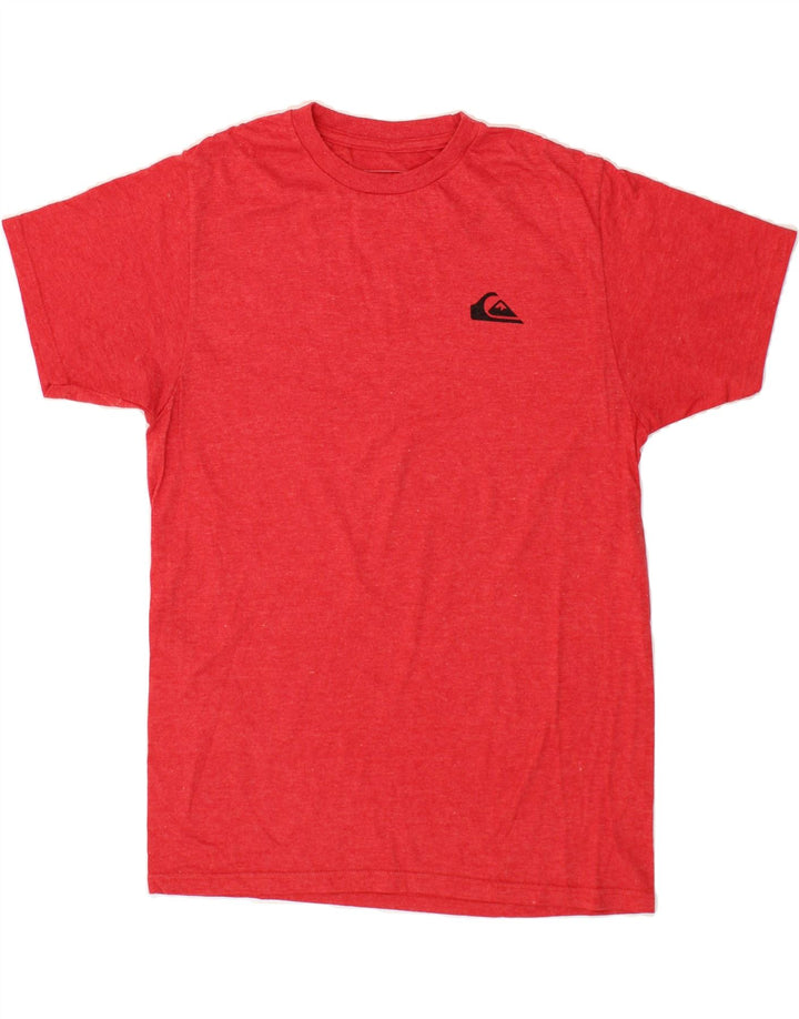 QUIKSILVER Mens Regular Fit T-Shirt Top Medium Red Cotton Vintage Quiksilver and Second-Hand Quiksilver from Messina Hembry 
