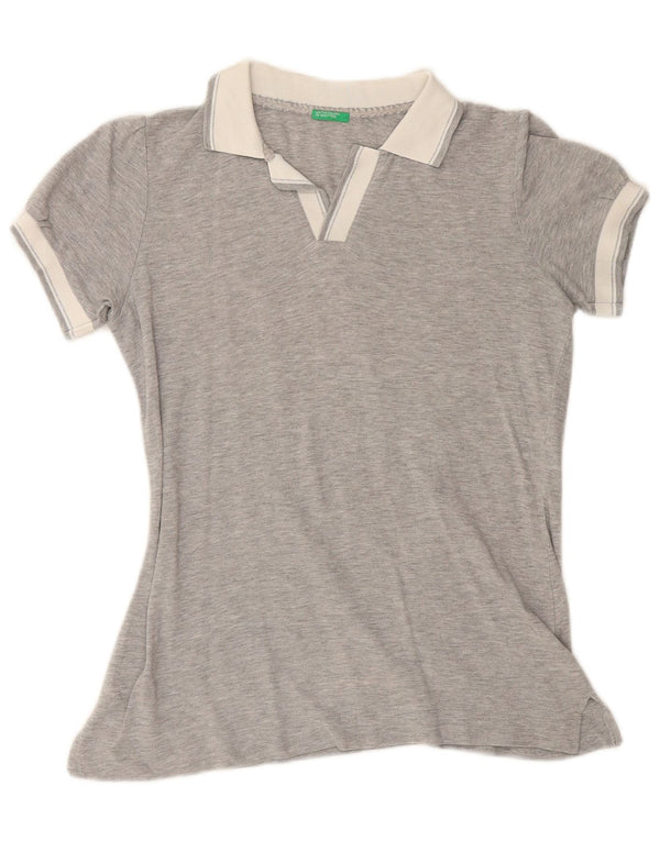 Γυναικείο μπλουζάκι πόλο BENETTON UK 14 Medium Grey