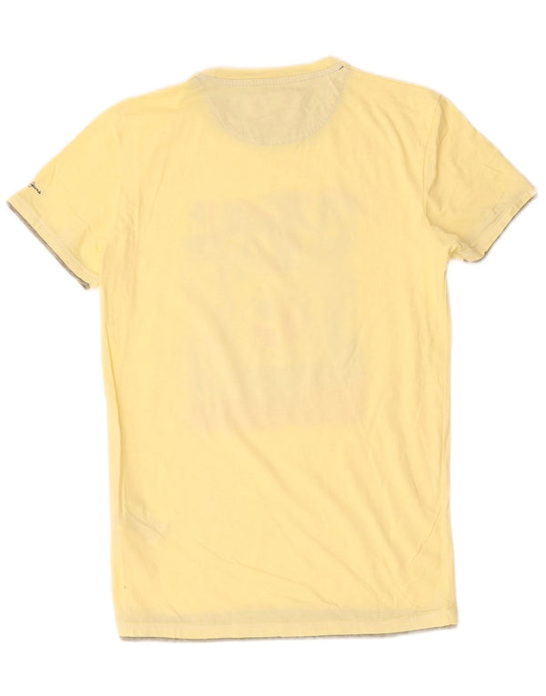 PEPE JEANS Boys Graphic T-Shirt Top 15-16 Years Yellow Cotton