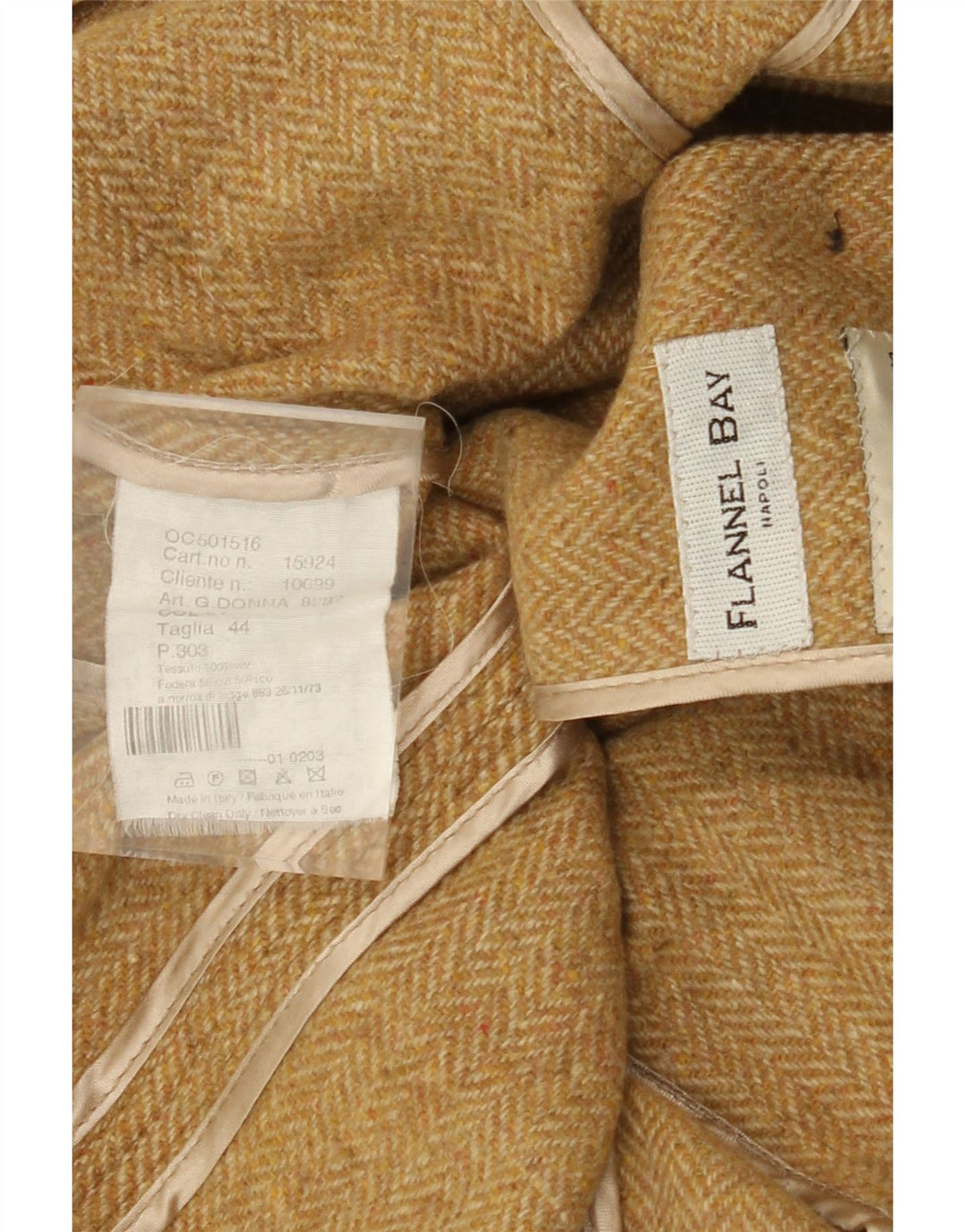 FLANNEL BAY Γυναικείο σακάκι με 3 κουμπιά σακάκι IT 44 Μεσαίο μπεζ ψαροκόκκαλο