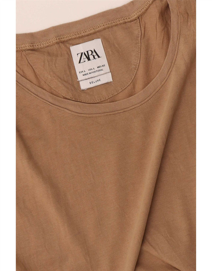 Ανδρικό T-Shirt Zara Top Large Beige