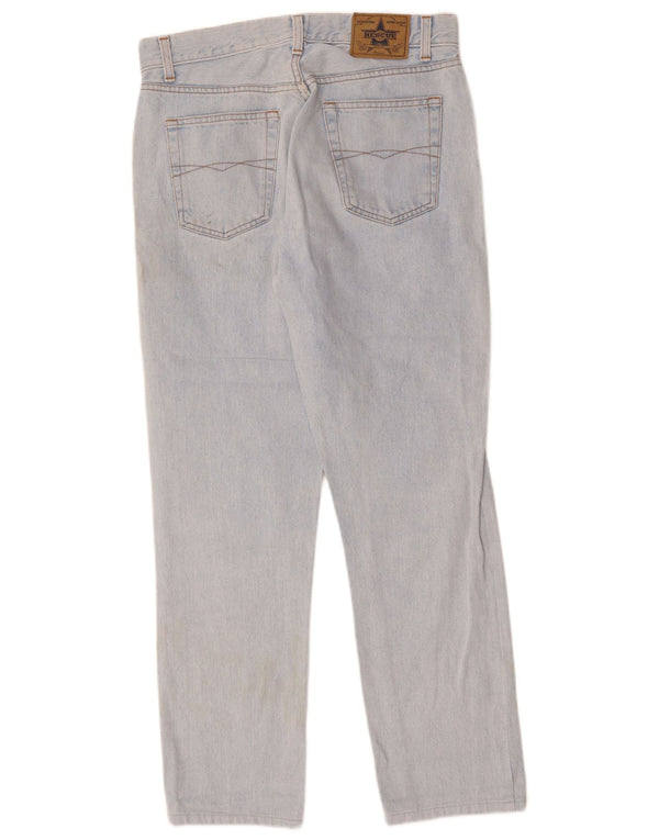 VINTAGE Γυναικείο ψηλόμεσο τζιν ίσιο W31 L30 Μπλε βαμβακερό