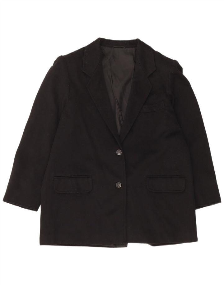 Marina Rinaldi Γυναικείο σακάκι 2 κουμπιών blazer μέγεθος 21 Μεσαίο μαύρο μαλλί