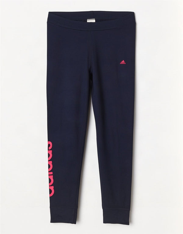 Γυναικεία γραφικά κολάν Adidas Climalite UK 16/18 Μεγάλο Navy Blue από βαμβάκι