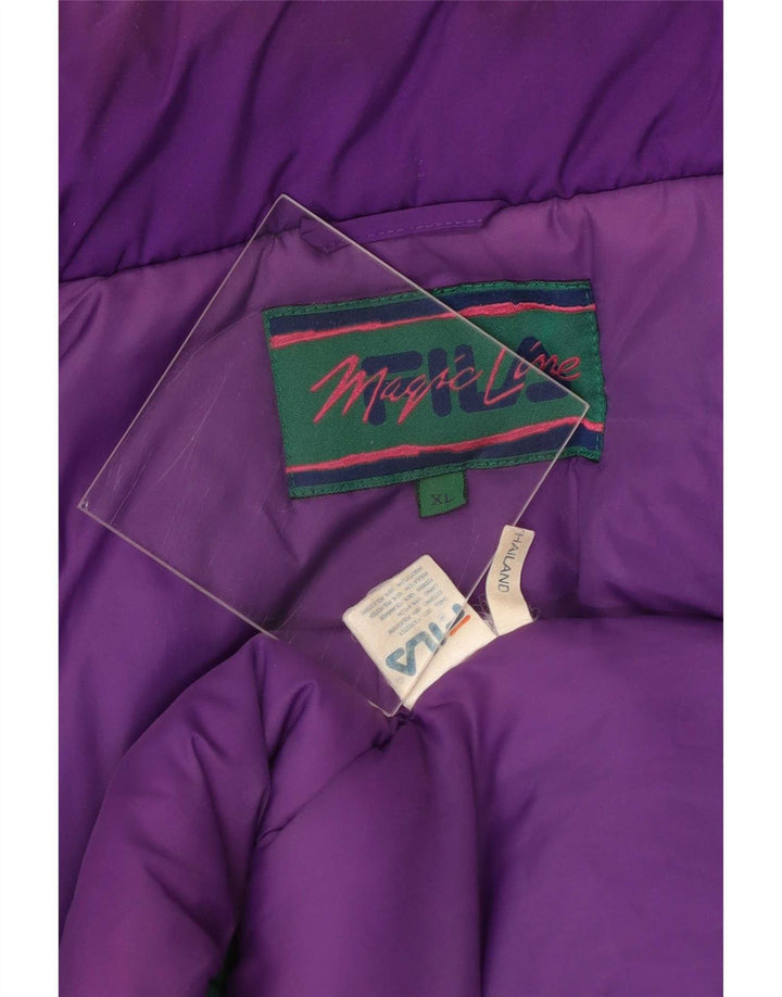 Fila Ανδρικό μπουφάν σκι UK 42 XL Purple Colourblock Polyester