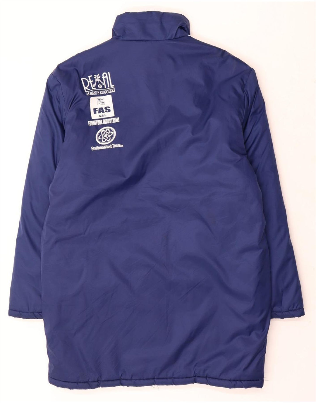 Ανδρικό γραφικό παλτό ADIDAS UK 38/40 μεσαίο μπλε πολυαμίδιο