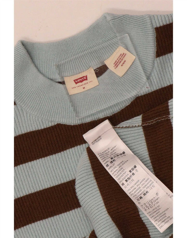 Γυναικείο πουλόβερ Levi's Crew Neck Jumper UK 12 μεσαίου μπλε ριγέ ακρυλικό