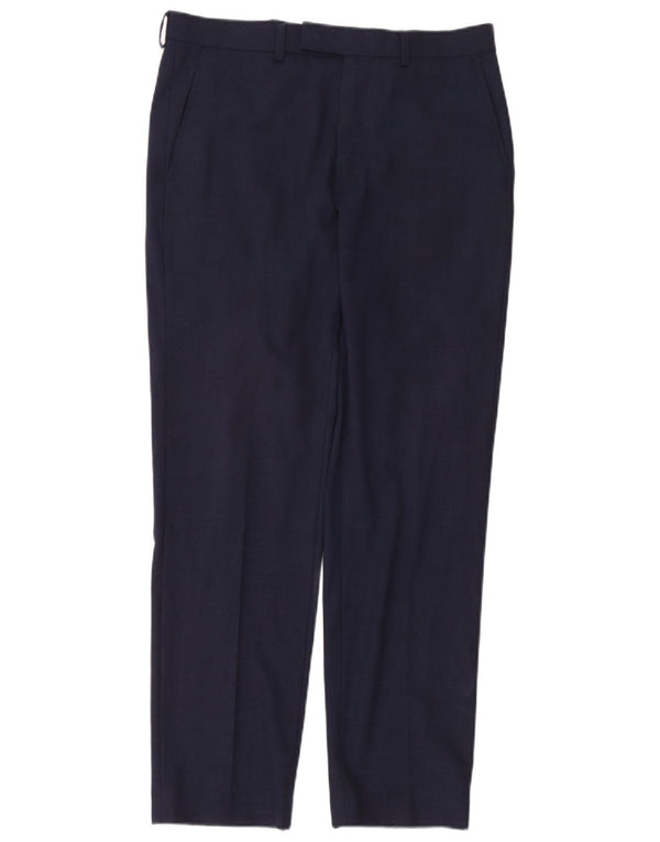 Marks & Spencer Ανδρικό Slim Suit Παντελόνι W32 L31 Navy Blue Wool