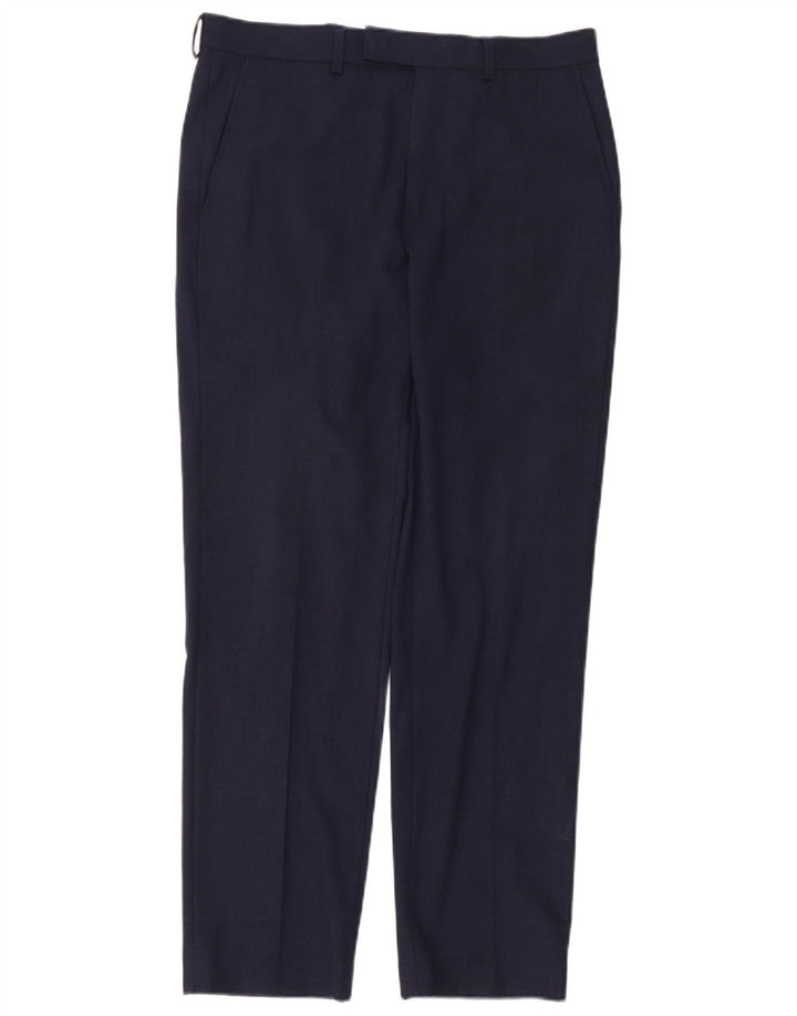 Marks & Spencer Ανδρικό Slim Suit Παντελόνι W32 L31 Navy Blue Wool