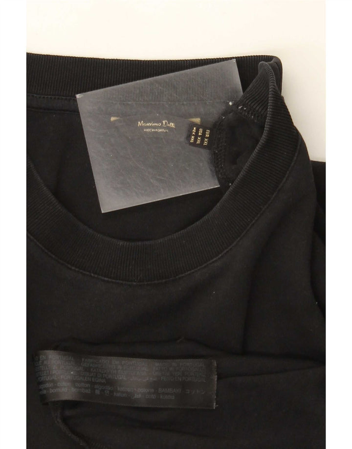 Massimo Dutti Ανδρικό T-Shirt Top 2XL Μαύρο βαμβακερό