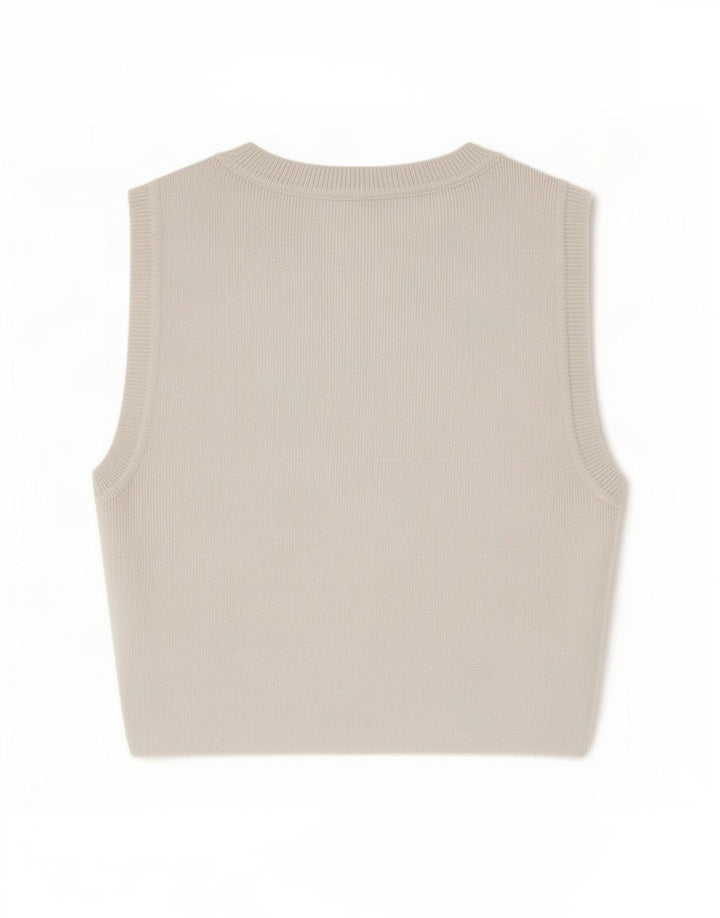 Zara Γυναικείο Γιλέκο Crop UK 8 Small White