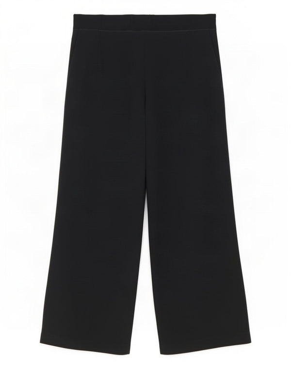 Marks & Spencer Womens Wide Leg Casual Trousers UK 18 XL W38 L29 Black