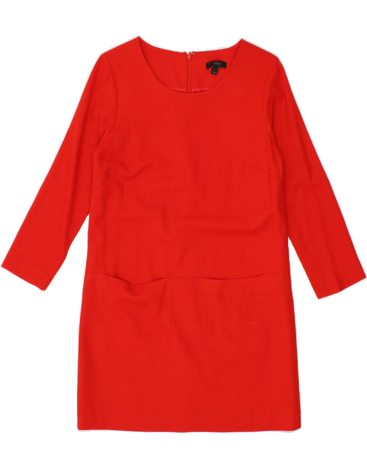 J. CREW Womens 3/4 Sleeve Shift Dress UK 8 Small Red Wool Vintage J. Crew and Second-Hand J. Crew from Messina Hembry 