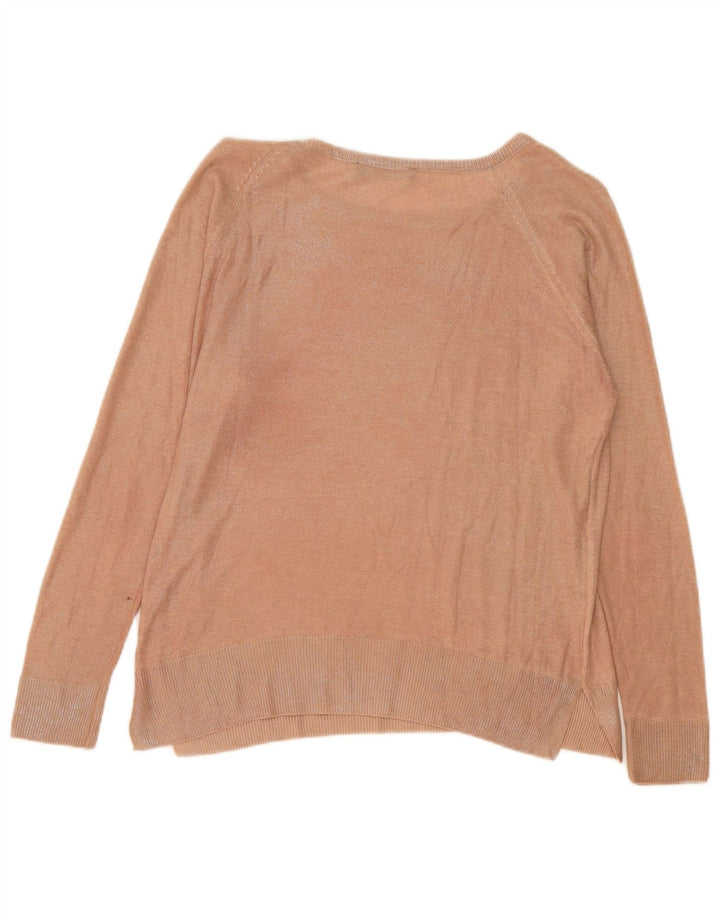 Zara Γυναικείο πουλόβερ με λαιμόκοψη UK 14 Medium Beige