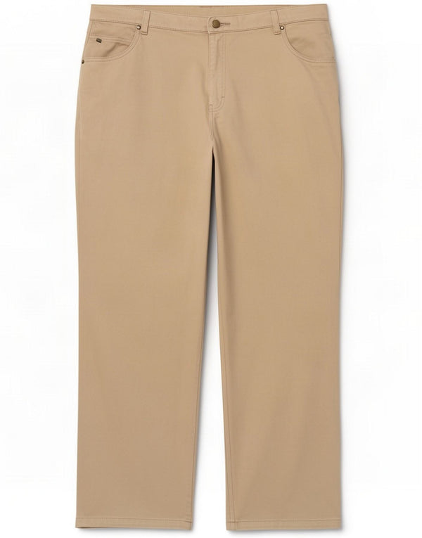 Marks & Spencer Γυναικείο φαρδύ παντελόνι casual UK 22 3XL W42 L30 Beige