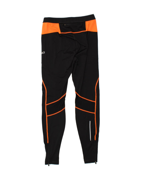 ASICS Girls Tracksuit Trousers 15-16 Years Large Black Colourblock