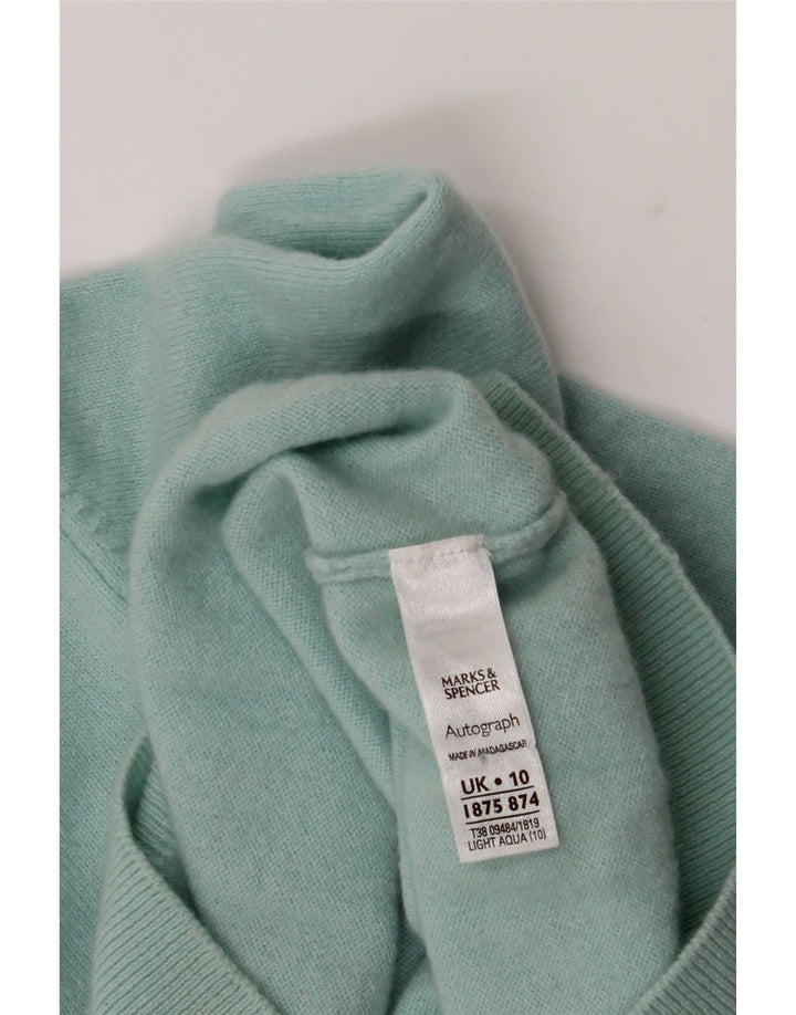 Marks & Spencer Γυναικείο πουλόβερ με ρολό λαιμόκοψη UK 10 Small Turquoise