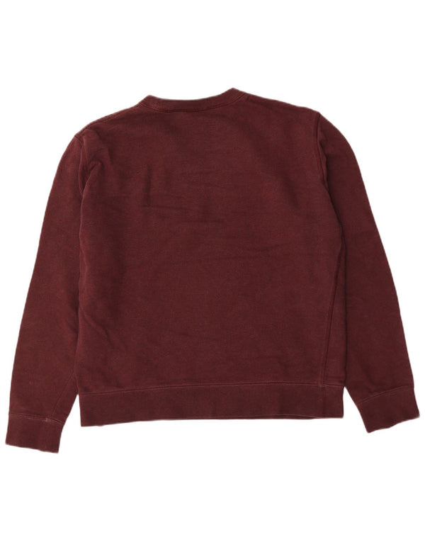Marks & Spencer Γυναικεία Φούτερ Jumper UK 14 Medium μπορντό βαμβακερό