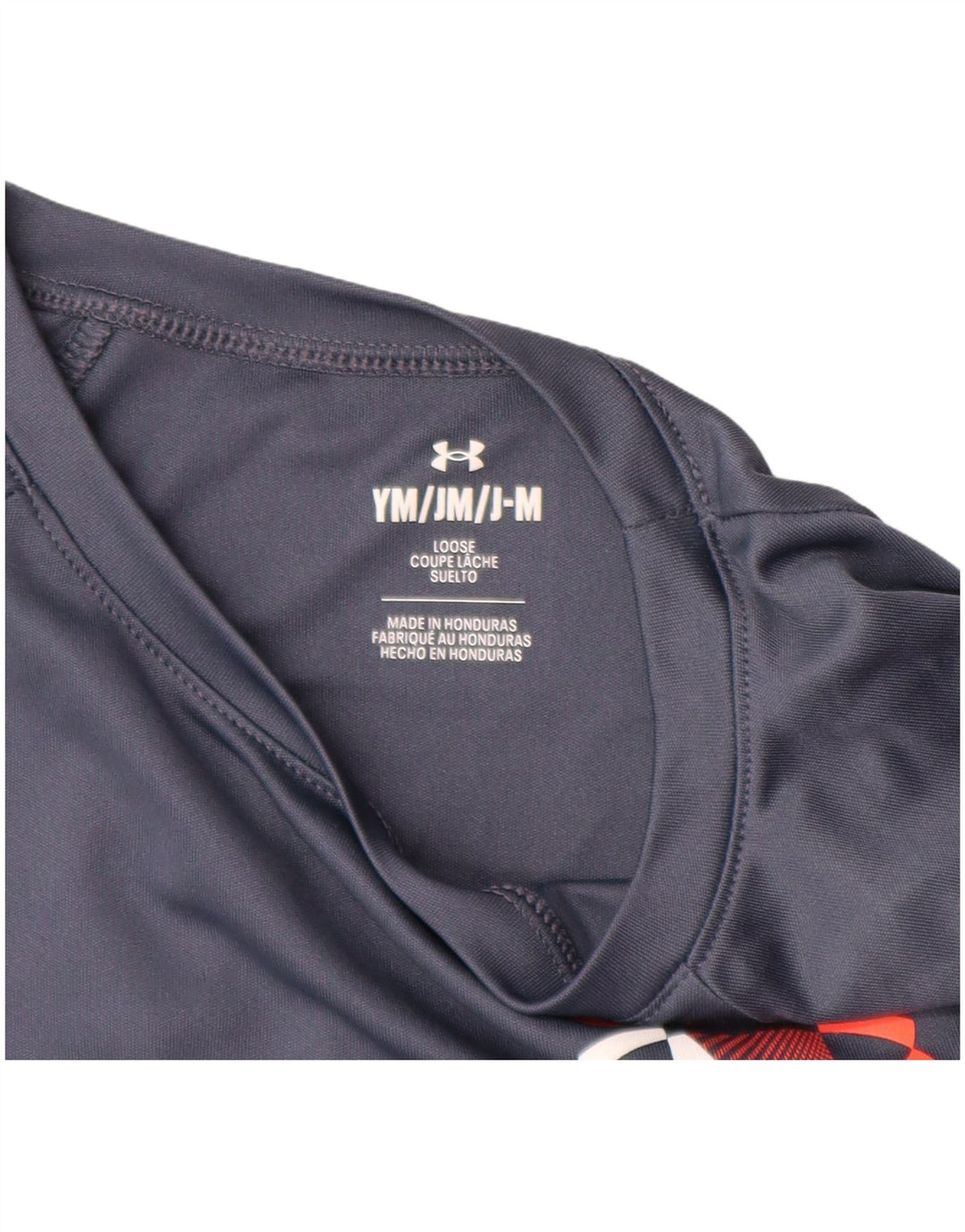 UNDER ARMOUR Boys φαρδύ γραφικό μπλουζάκι 9-10 ετών Μεσαίο γκρι