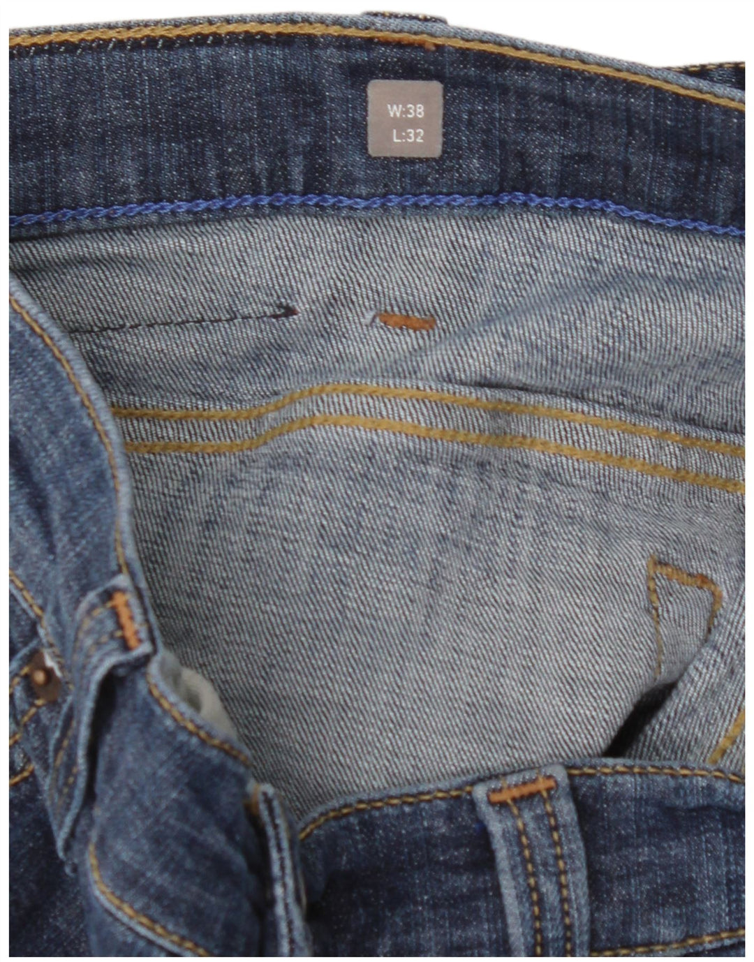 MUSTANG Mens Slim Jeans W38 L32 Blue Cotton