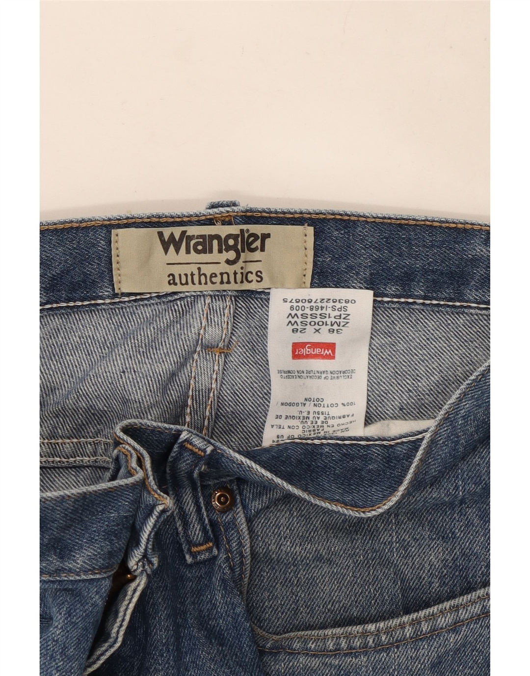 Ανδρικό τζιν Wrangler ίσιο W38 L26 Μπλε βαμβακερό