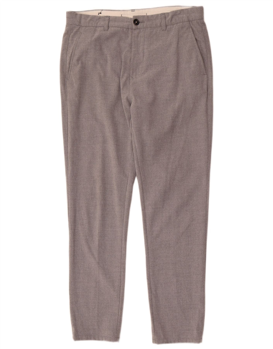 Zara Ανδρικό Slim παντελόνι Chino EU 42 Large W32 L28 Grey Polyester