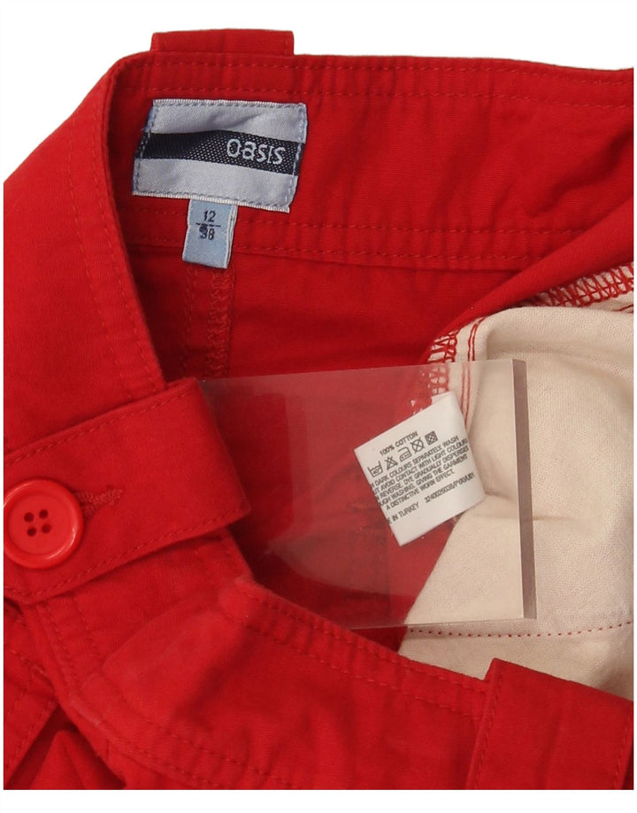 Oasis Γυναικεία Φούστα Cargo UK 12 Medium W30 Red Cotton