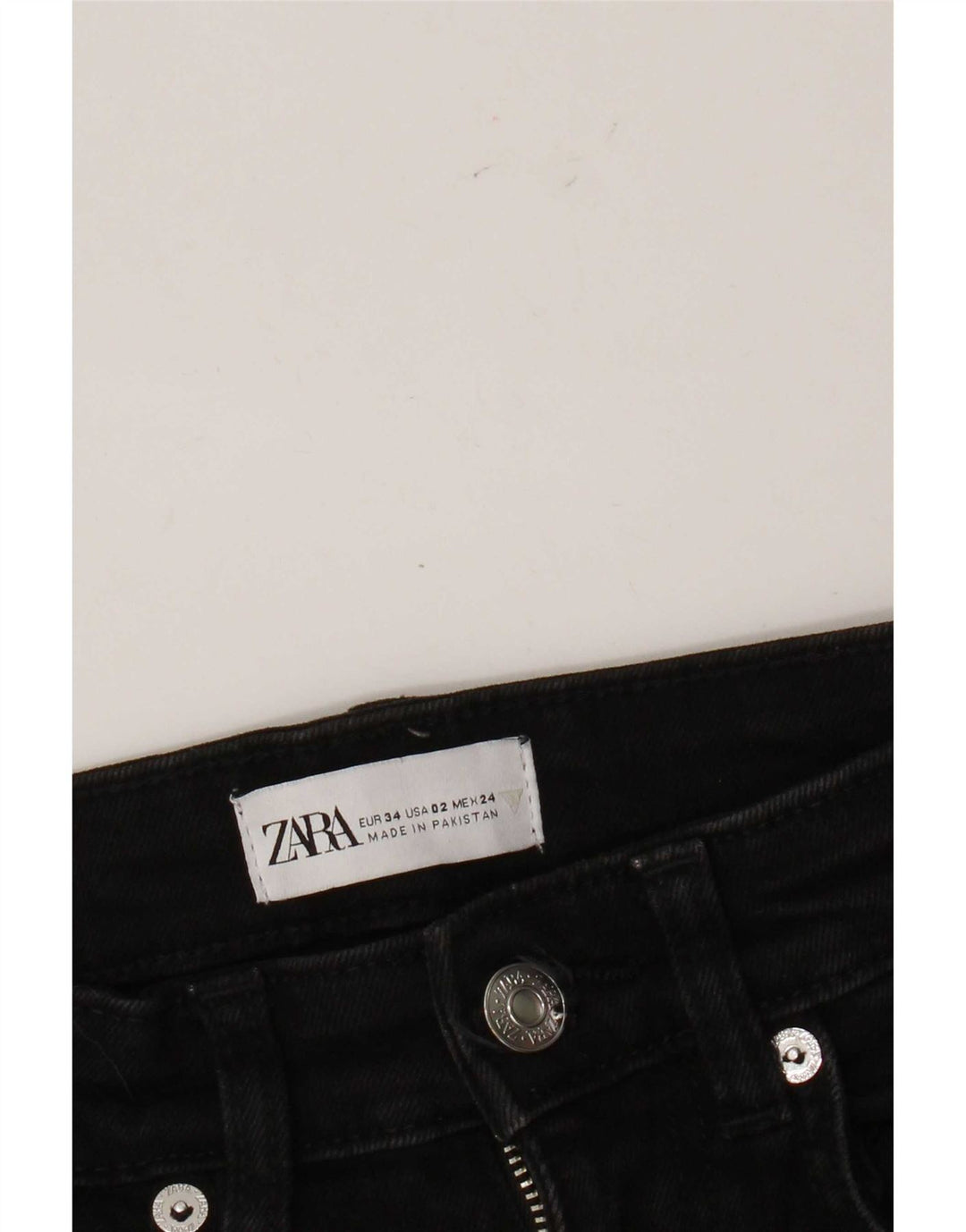 Zara Γυναικείο Τζιν EU 34 2XS W24 L25 Μαύρο