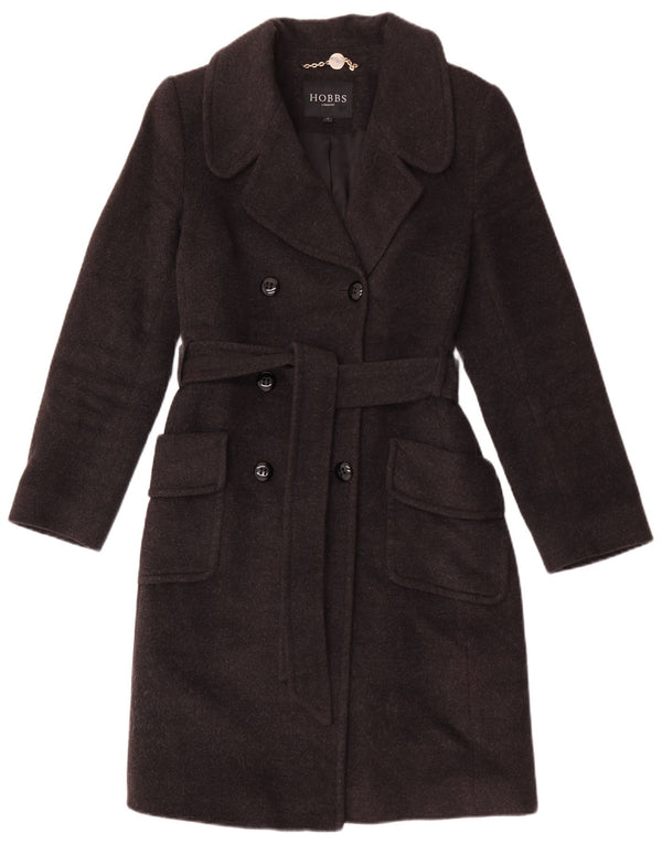 Hobbs Γυναικείο παλτό με διπλό στήθος UK 8 Small Grey Wool