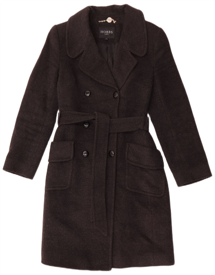 Hobbs Γυναικείο παλτό με διπλό στήθος UK 8 Small Grey Wool